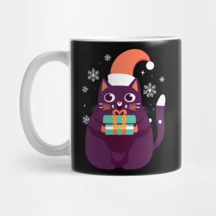 christmas black cat Mug